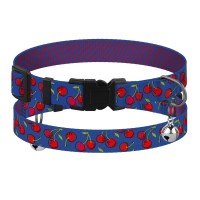 Ошейник для Кошек BronzeDog Urban Fruits Нейлоновый с Пластиковой Пряжкой и Колокольчиком Вишни