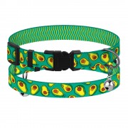 Ошейник для Кошек BronzeDog Urban Fruits Нейлоновый с Пластиковой Пряжкой и Колокольчиком Авокадо