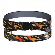 Ошейник для Кошек BronzeDog Urban Art Нейлоновый с Пластиковой Пряжкой и Колокольчиком Гравитация