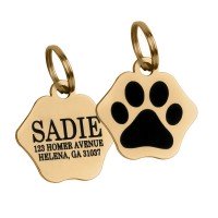 Адреснік для Котов BronzeDog Позолота Тип 3