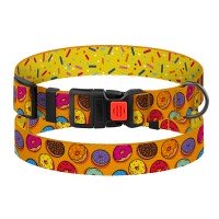 Нашийник для Собак BronzeDog Urban Fruits Нейлоновий з Пластиковою Пряжкою Пончики
