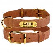 Нашийник для собак шкіряний BronzeDog Crazy Тауні