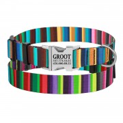 Ошейник для Собак BronzeDog Urban Полоска Нейлоновый с Металлической Пряжкой Разноцветный