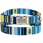 Нашийник для Собак BronzeDog Urban West Нейлоновий з Сталевий Пряжкою Синій