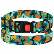 Ошейник для Собак BronzeDog Urban Camo Нейлоновый c Пластиковой Пряжкой Зеленый