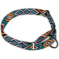 Ошейник для Собак Мартингейл BronzeDog Urban Гуцульский Нейлоновый c Металлической Фурнитурой Ментол