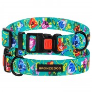 Ошейник для Собак BronzeDog Urban Folk Нейлоновый с Пластиковой пряжкой Ментоловый