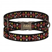Ошейник для Собак Barksi Urban Нейлоновый с Металлической Пряжкой Antiq Вышиванка Черный