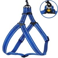Шлея для Собак BronzeDog Active Нейлонова зі світловідбивання Синя