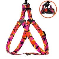 Шлея для Собак BronzeDog Urban Camo Нейлонова Рожева