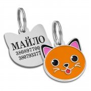 Емальований Адреснік BronzeDog Котик Помаранчевий