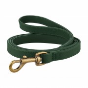 Поводок для Собак Кожаный BronzeDog Antiq Зеленый