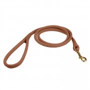 Поводок для Собак Круглий Шкіряний Bronzedog Crazy Коричневий