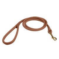 Поводок для Собак Круглий Шкіряний Bronzedog Crazy Коричневий