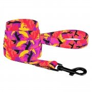 Поводок для Собак BronzeDog Urban Camo Нейлоновий Рожевий