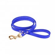Поводок для Собак Шкіряний BronzeDog Premium з Литий латунний фурнітура Фіолетовий