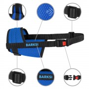Намордник для Собак Регулируемый Дышащий из 3D сетки Barksi Синий