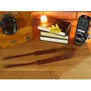 Нашийний Ремінь для Фотоапарата Шкіряний Коньяк