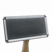 Пуходерка Щітка для Котів з Дерев'яною Ручкою Bronzedog 8,5 х 13,5 см