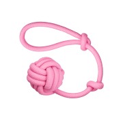 Игрушка для Собак из Шнура Мяч с ручкой плетеный Barksi Розовый