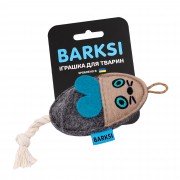 Іграшка для Котів Barksi Мишка з Канатом Сіра 9 х 6,5 см