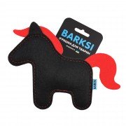 Іграшка для Собак із Фетру з Пищалкою Barksi Чорно-Червона "Коник"