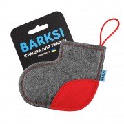 Іграшка для Собак із Фетру з Піщалкою Barksi Сіро-Червона "Чобіток"