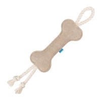 Игрушка для Собак Косточка из Фетра с Канатом Barksi Бежевая