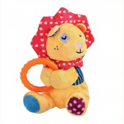 Игрушка для Собак Gigwi Plush Friendz Лев с Резиновым Кольцом и Пищалкой 17 х 10 х 7 см