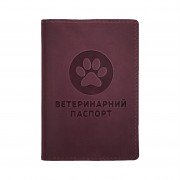 Обкладинка для Ветеринарного Паспорта з Натуральної Шкіри Barksi Бордова
