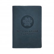Обкладинка для Ветеринарного Паспорта з Натуральної Шкіри Barksi Синя