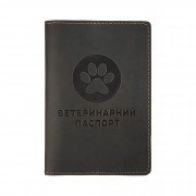 Обкладинка для Ветеринарного Паспорта з Натуральної Шкіри Barksi Темно-Коричнева
