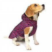 Дощовик для Собак з Капюшоном на Липучці Barksi Textile Принтований "Леопард"