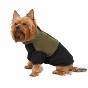 Флисовая кофта для собак TM Barksi Textile Оливковый/Черный