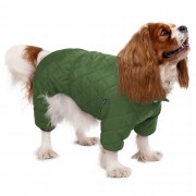 Зимний Комбинезон для Собак Утепленный с флисовой подкладкой Barksi Textile Зеленый