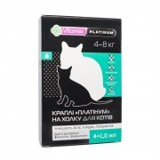 Краплі на холку Vitomax Platinum для Котов 4 - 8 кг 4 х 1,0 мл