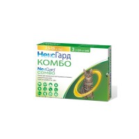 Капли от блох, клещей и глистов НексГард Комбо для котов весом от 2,5 до 7,5 кг, 1 пипетка
